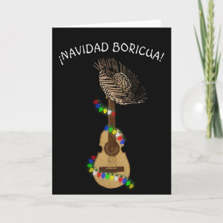 Tarjeta De Agradecimiento Navidad Boricua Cuatro Puertorriqueno