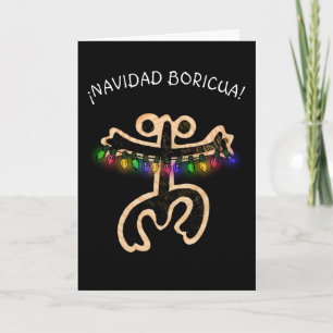 Tarjeta De Agradecimiento Navidad Boricua Xmas Coqui Taino