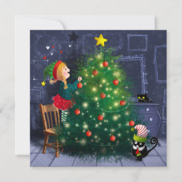 Tarjeta De Agradecimiento Navidad Caos de Gatos