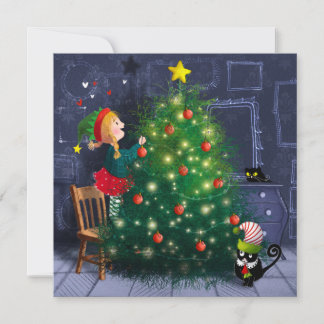 Tarjeta De Agradecimiento Navidad Caos de Gatos