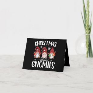 Tarjeta De Agradecimiento Navidad con mis Gnomies Búfalo Cuadros Rojos Gnome