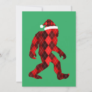 Tarjeta De Agradecimiento Navidad de Bigfoot - Divertida Navidad