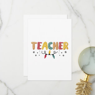 Tarjeta De Agradecimiento Navidad del profesor
