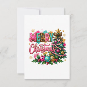 Tarjeta De Agradecimiento Navidad elegante y alegre