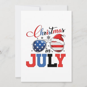 Tarjeta De Agradecimiento Navidad en Julio Santa Divertido Xmas 4 de Julio 