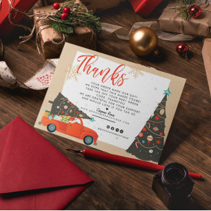Tarjeta De Agradecimiento Navidad Gracias al cliente empresarial