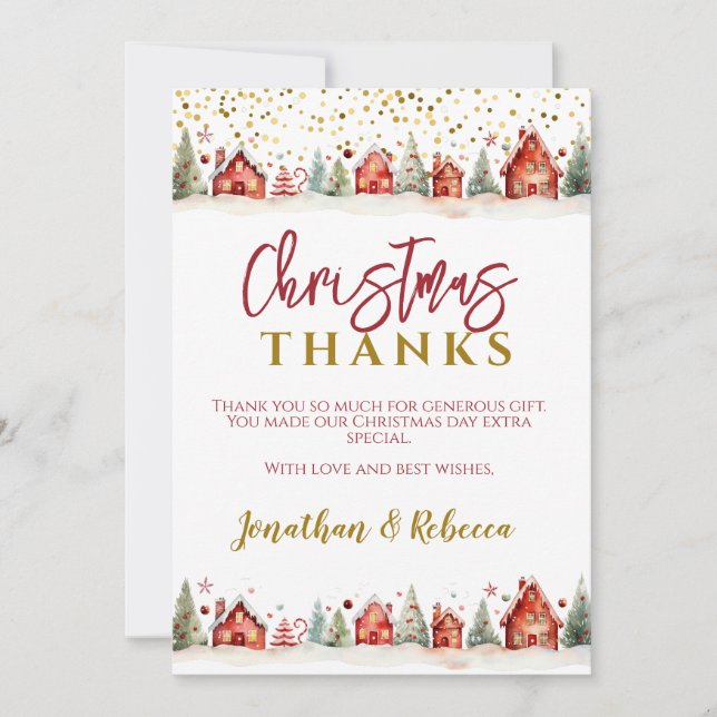 Tarjeta De Agradecimiento Navidades (Anverso)