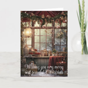 Tarjeta De Agradecimiento Navidades acogedores de Cottagecore