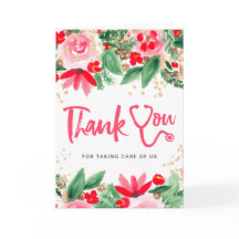 Navidades acuarela estetoscopio enfermera gracias