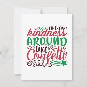 Tarjeta De Agradecimiento Navidades arrojan bondad