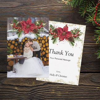 Tarjeta De Agradecimiento Navidades astutos Gracias Cartas