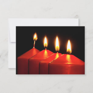 Tarjeta De Agradecimiento Navidades Candle Advent Wreath