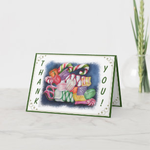TARJETA DE AGRADECIMIENTO NAVIDADES CANDY GRACIAS