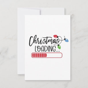 Tarjeta De Agradecimiento Navidades cargando luces de navidad
