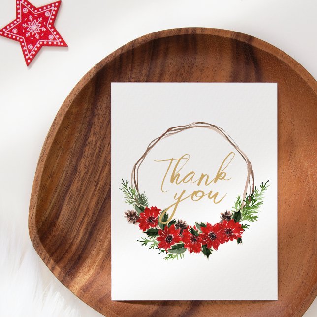 Tarjeta De Agradecimiento Navidades clásicos simples Baby Shower blanco (Subido por el creador)