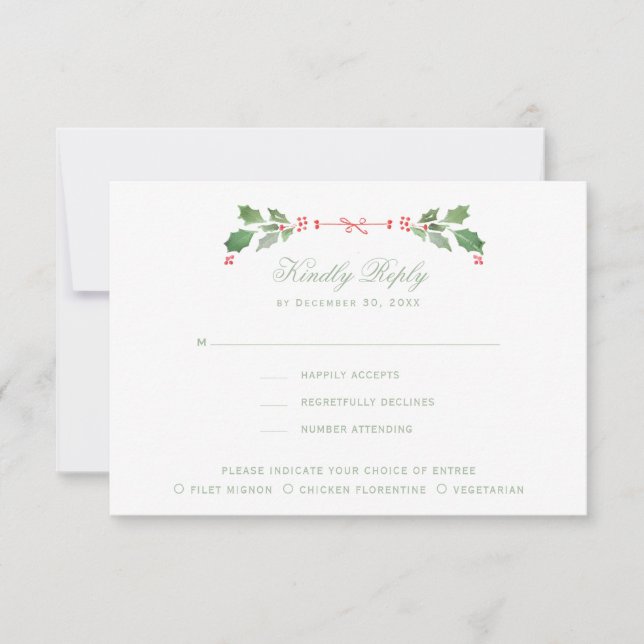 Tarjeta De Agradecimiento Navidades con Candy Cane Bow (Anverso)