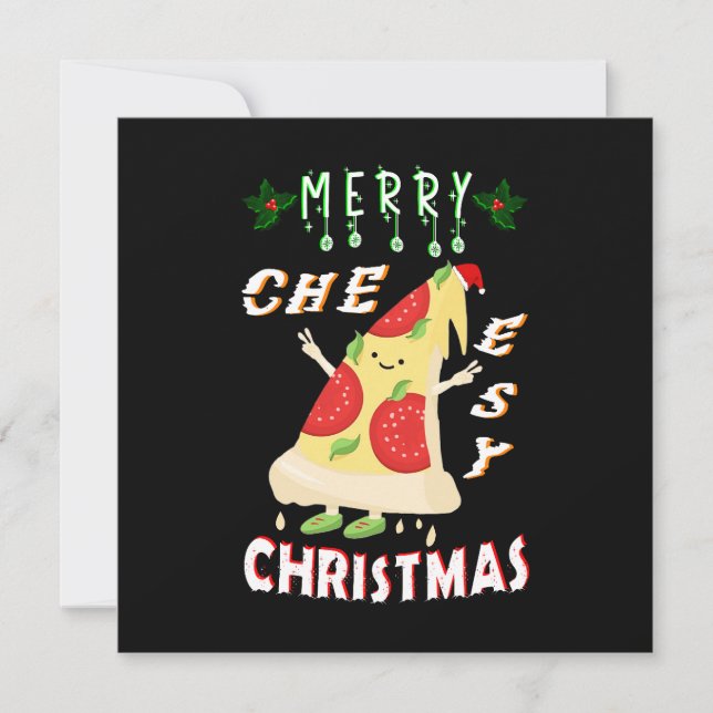 Tarjeta De Agradecimiento Navidades con queso Feliz Navidad Navidades de San (Anverso)