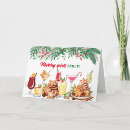 Tarjeta De Agradecimiento Navidades Cookies y cócteles Fiesta de vacaciones