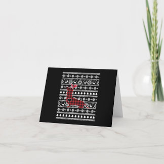Tarjeta De Agradecimiento Navidades de búfalos de la placa roja Dachshund