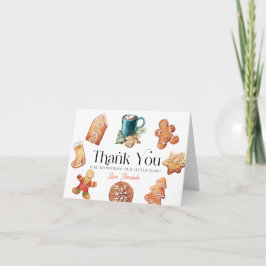 Tarjeta De Agradecimiento Navidades de cocina y cacao en Baby Shower