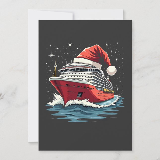 Tarjeta De Agradecimiento Navidades de crucero para familias con  de juego (Anverso)