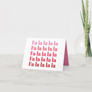 Tarjeta De Agradecimiento navidades de "Fa La La" Blank Notecard