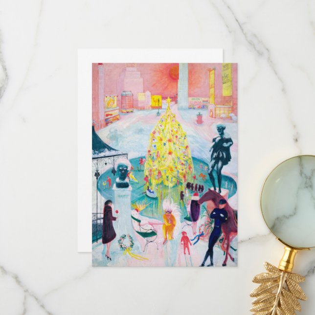 Tarjeta De Agradecimiento Navidades de Florine Stettheimer (Anverso/Reverso In Situ)