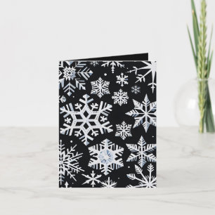 Tarjeta De Agradecimiento Navidades de fotos elegantes de copos de nieve en