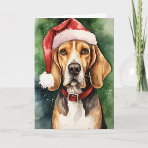 Tarjeta De Agradecimiento Navidades de Foxhound ingleses de Estados Unidos