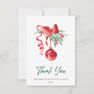 Tarjeta De Agradecimiento Navidades de honor saludan la festividad