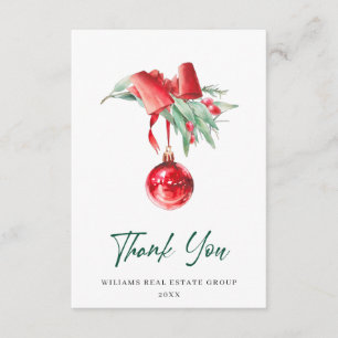 Tarjeta De Agradecimiento Navidades de honor saludan la festividad