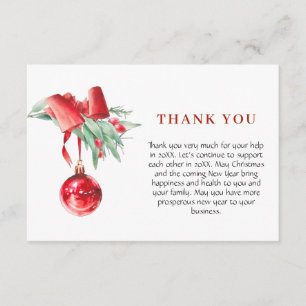 Tarjeta De Agradecimiento Navidades de honor saludan la festividad