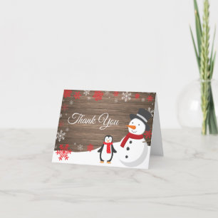 Tarjeta De Agradecimiento Navidades de invierno rusos festejan copo de nieve