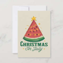 TARJETA DE AGRADECIMIENTO NAVIDADES DE JULIO FUNNY WATERMELON TREE