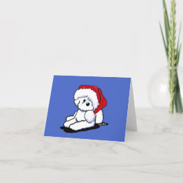Tarjeta De Agradecimiento Navidades de KiniArt Bichon Frise