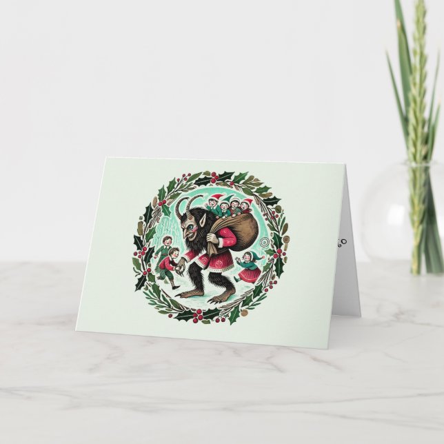 Tarjeta De Agradecimiento Navidades de Krampus (Anverso)