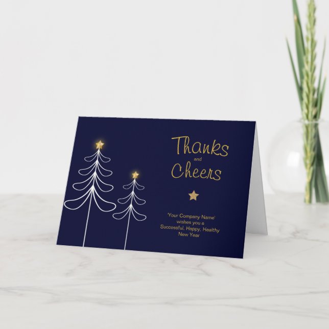 Tarjeta De Agradecimiento Navidades de la compañía Gracias Personalizado de  (Anverso)