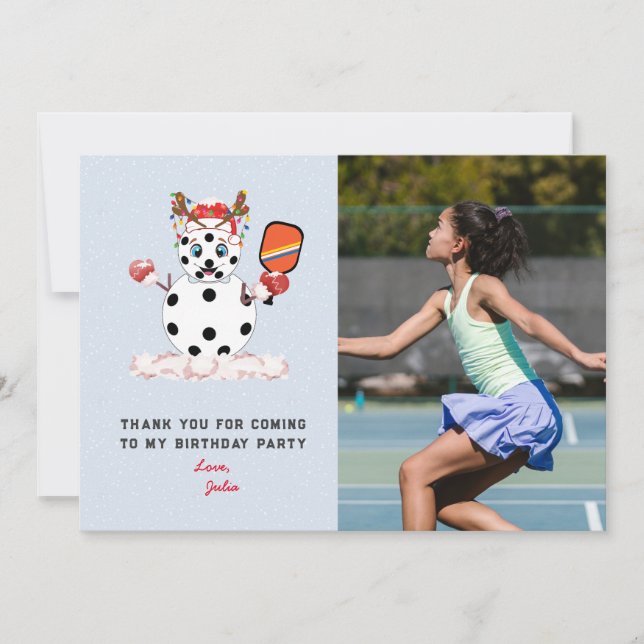 Tarjeta De Agradecimiento Navidades de los pasillos Baloncesto Niños Cumplea (Anverso)