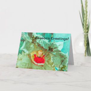 Tarjeta De Agradecimiento Navidades de los saludos de las estaciones Card y 