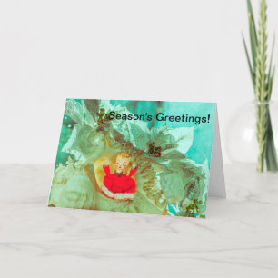 Tarjeta De Agradecimiento Navidades de los saludos de las estaciones Card y