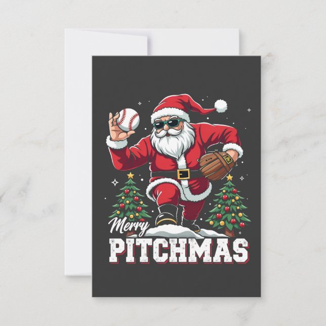 Tarjeta De Agradecimiento Navidades de Merry Pitchmas (Anverso)