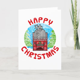 Tarjeta De Agradecimiento Navidades de órganos de la iglesia clasifican a mú