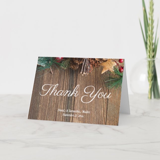 Tarjeta De Agradecimiento Navidades de países rusos gracias (Anverso)