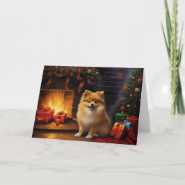 Tarjeta De Agradecimiento Navidades de Pomerania 1