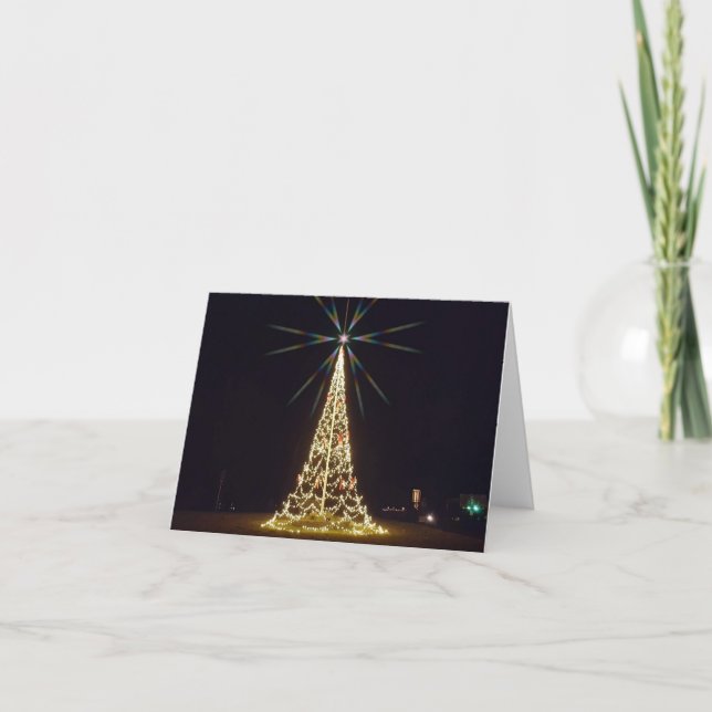 Tarjeta De Agradecimiento Navidades de pueblos pequeños (Anverso)