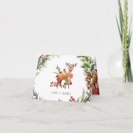 Tarjeta De Agradecimiento Navidades de renos Baby Shower Gracias