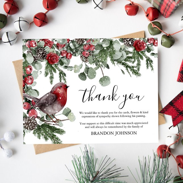 Tarjeta De Agradecimiento Navidades de solidaridad Gracias Funeral (Subido por el creador)