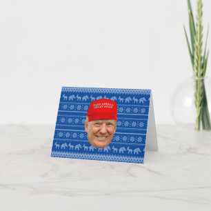 Tarjeta De Agradecimiento NAVIDADES de TRUMP MAGA
