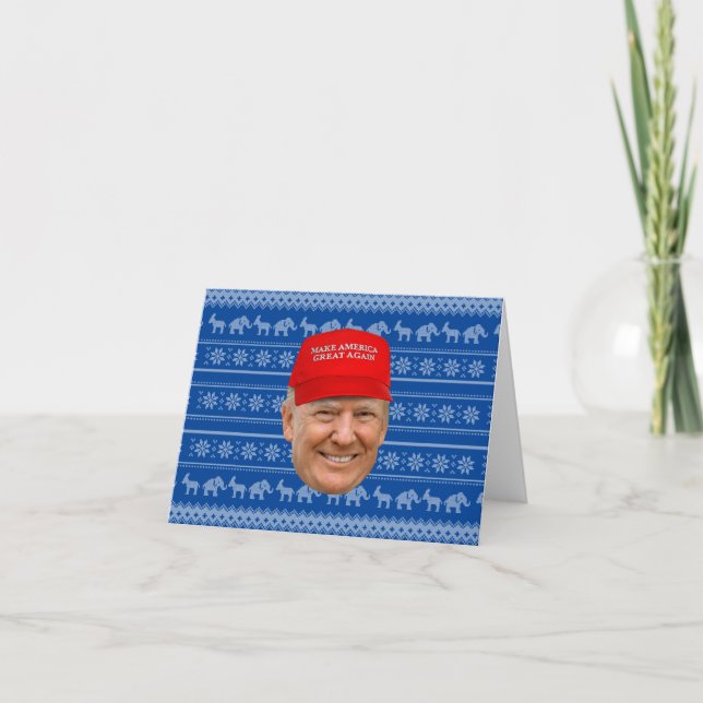 Tarjeta De Agradecimiento NAVIDADES de TRUMP MAGA (Anverso)