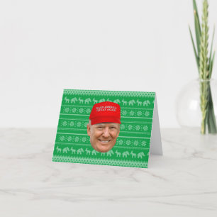 Tarjeta De Agradecimiento NAVIDADES de TRUMP MAGA